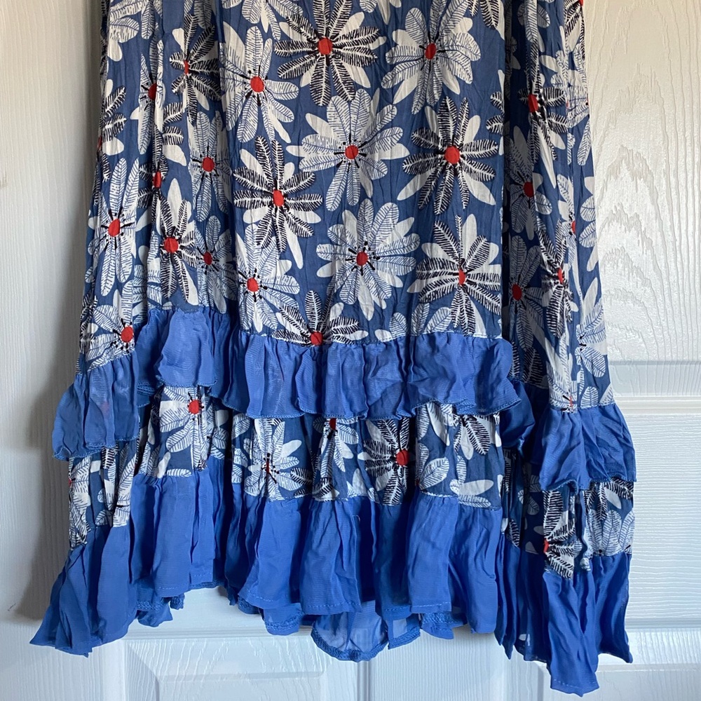 Papillon Blue and White Halter Sundress - Picture 4 of 6